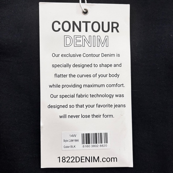 NWT 1822 Denim Women's Contour Black Skinny Jeans sz 14 crop 28” inseam - Picture 11 of 14